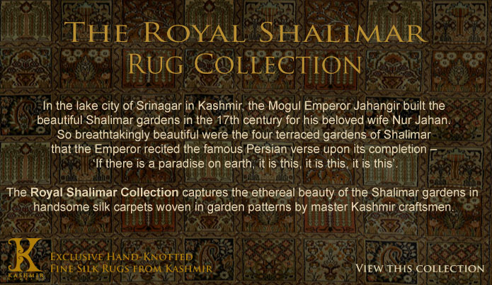 The Royal Shalimar Kashmir Silk Rug Collection
