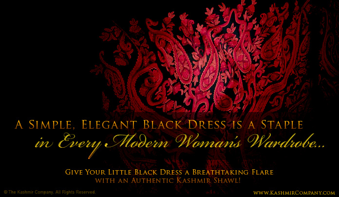 Black Dress Shawls by The Kashmir Company